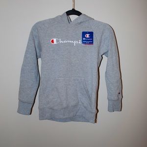 Champion NWT Hoodie/Sweatshirt Gray/Grey Youth Medium Unisex